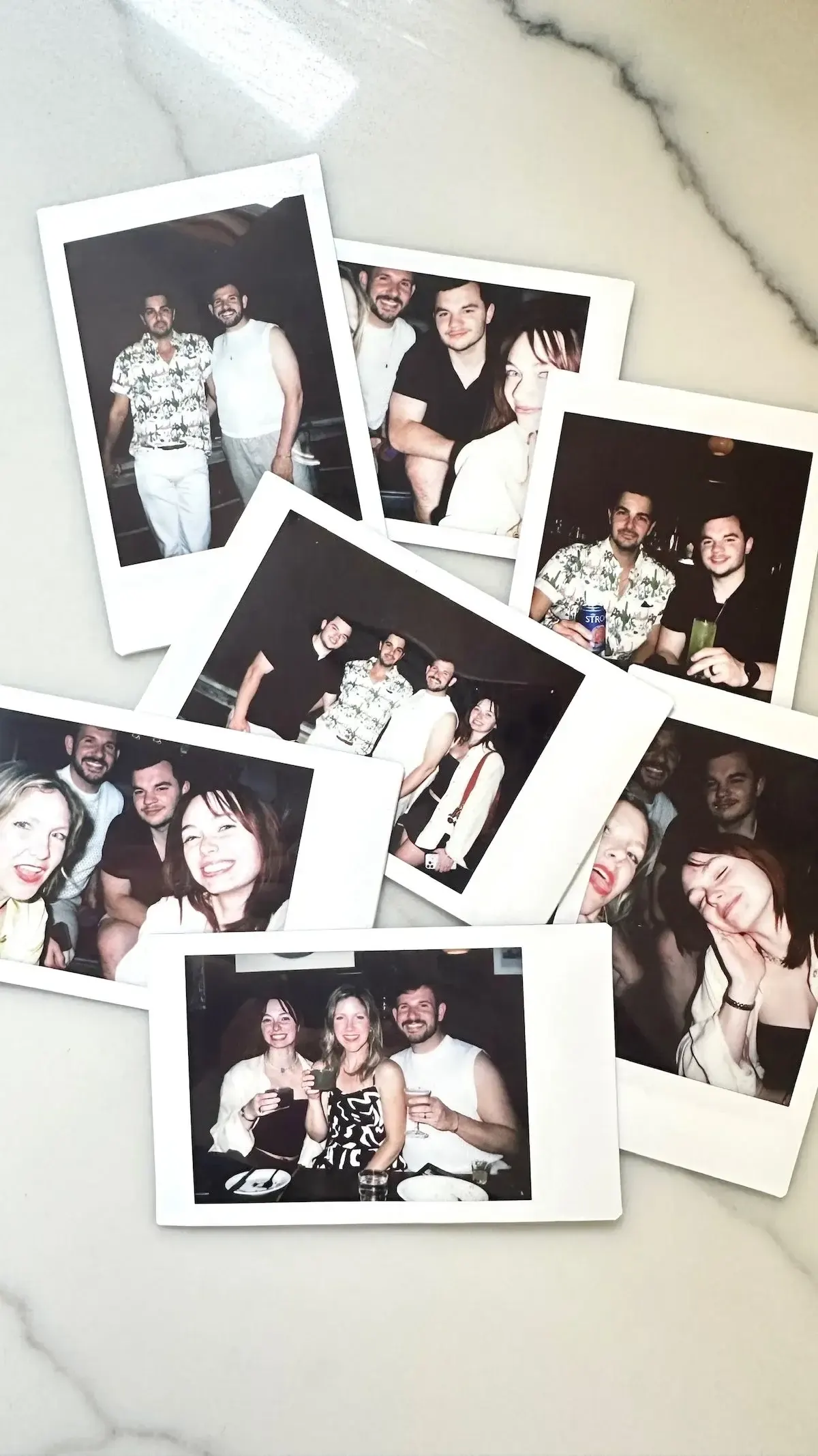 Polaroid photos of good times at Nights & Weekends